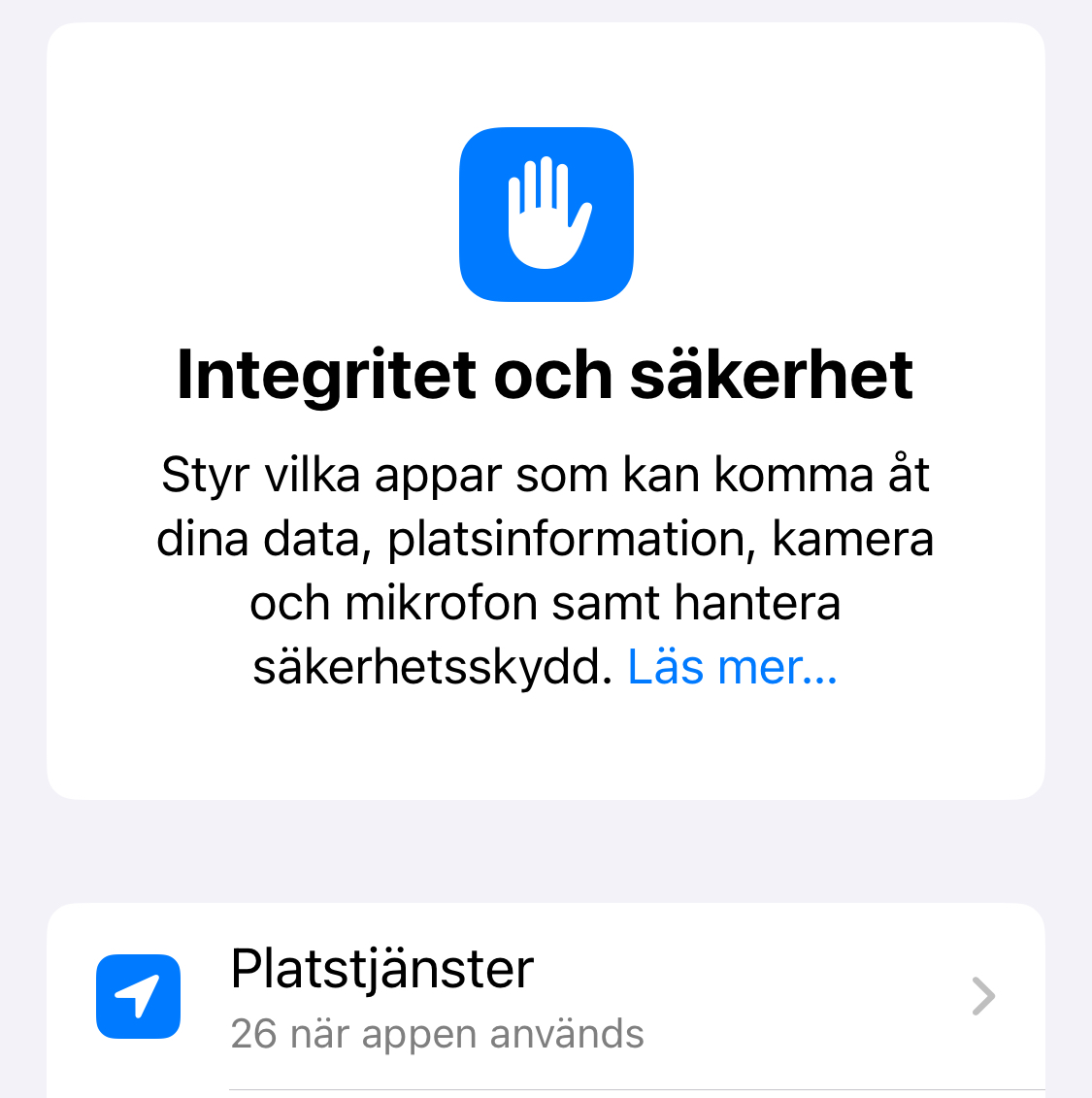 Iphone integritet, Plats