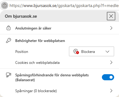 Tillåt Plats web-sida